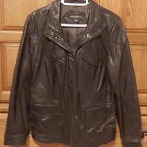 Brown leather Eddie Bauer jacket